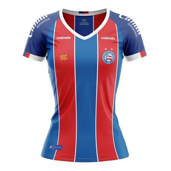 Thailande Maillot Football Bahia Domicile Femme 2020-21 Bleu Rouge